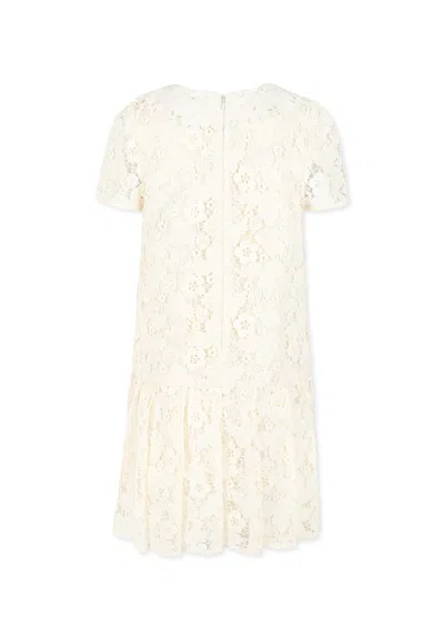 Self-portrait Floral Lace Dress In White