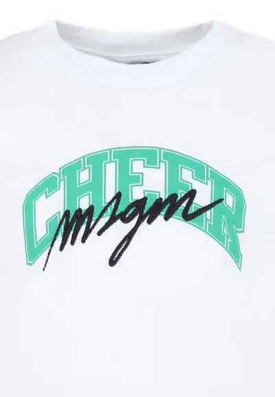 Msgm Cheer T-shirt In White