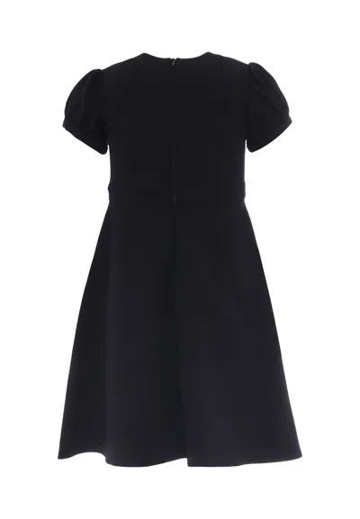Versace Round Neck Dress In Black