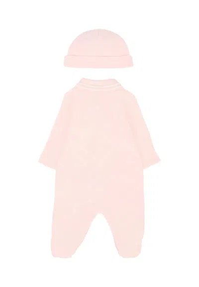 Gucci Pink Set For Baby Girl With Gg Motif In Pink