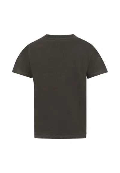 Balmain Logo-embroidered T-shirt In Gray