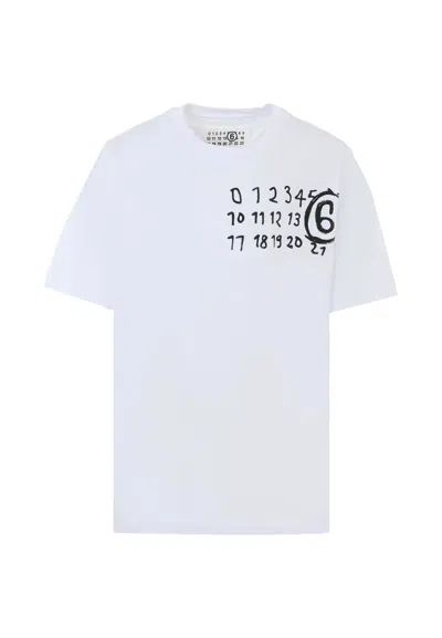 Mm6 Maison Margiela White T-shirt For Kids With Logo In White