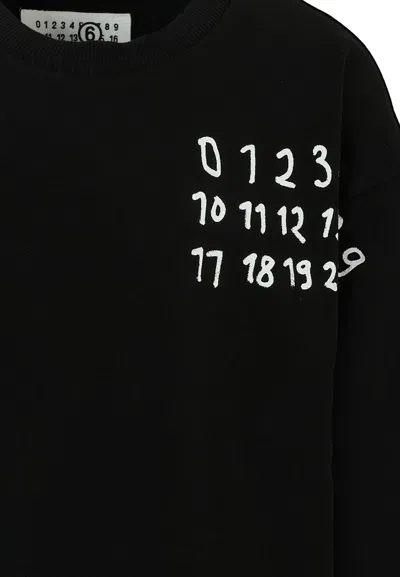 Mm6 Maison Margiela Kids Sweatshirt With Logo Print In Black