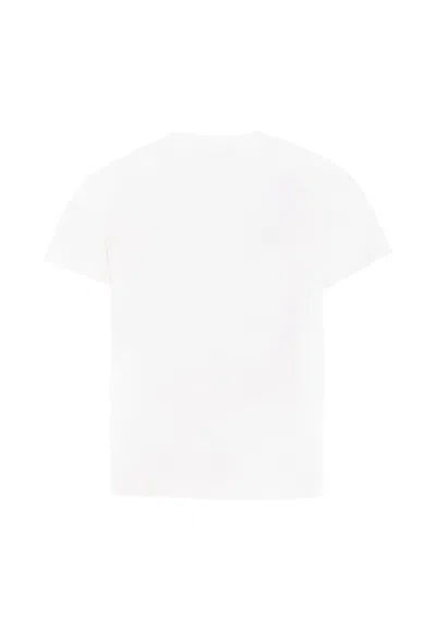 Moncler Cotton Jersey T-shirt With Logo Print Kids In White