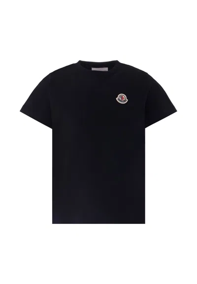 Moncler Multicolor T-shirt Set For Boy With Logo In Blue