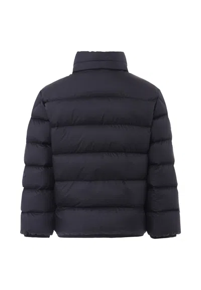 Moncler Black Bajan Down Jacket For Boy With Logo In Black