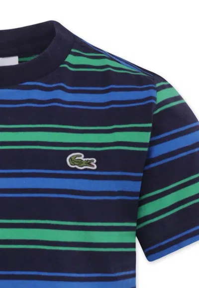 Lacoste Striped T-shirt In Blue