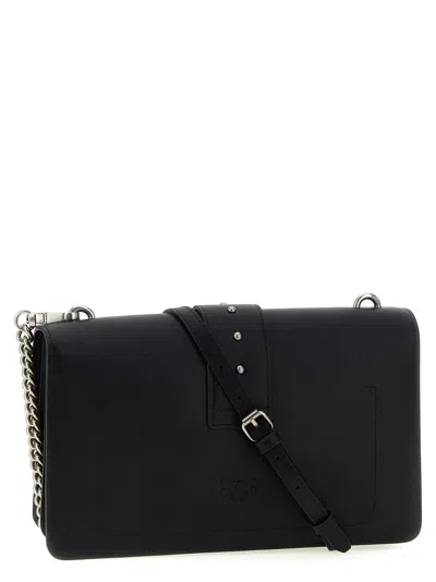 Pinko Rectangular Chain Strap Shoulder Bag With Metal Hardware And Front Embellishment
