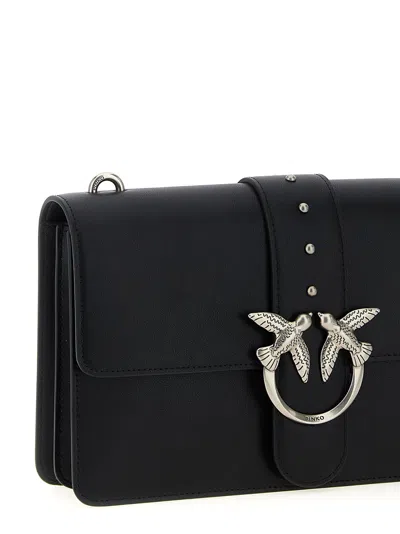 Pinko Rectangular Chain Strap Shoulder Bag With Metal Hardware And Front Embellishment