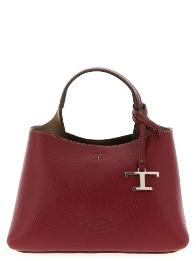 Tod's Leather Micro Handbag In Red