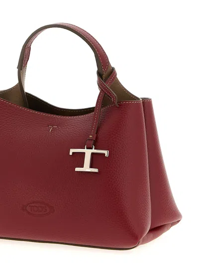 Tod's Leather Micro Handbag In Red