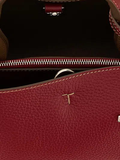 Tod's Leather Micro Handbag In Red