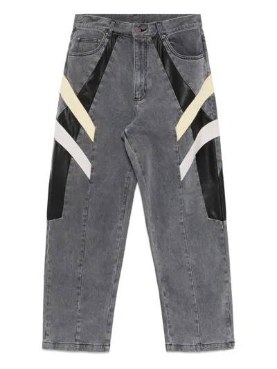 Croquis Panelled Straight-leg Pants In Gray