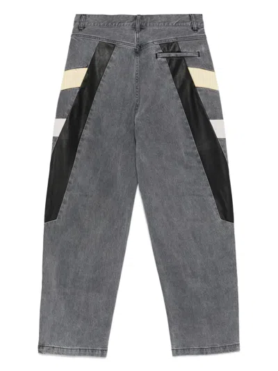 Croquis Panelled Straight-leg Pants In Gray