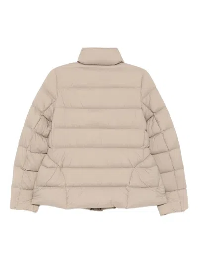 Jnby Cropped Puffer Jacket In Neutral