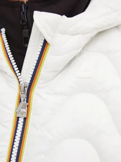 K-way Wave-pattern Hooded Jacket In White