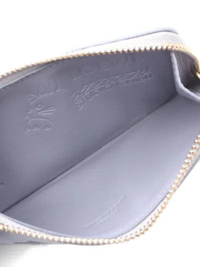 Pre-owned Loewe X Howl's Markl 2010s Graphic-print Wallet In Gray