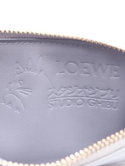 Pre-owned Loewe X Howl's Markl 2010s Graphic-print Wallet In Gray