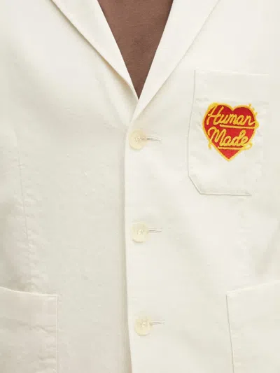 Human Made Logo-embroidered Blazer In White