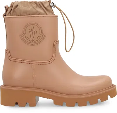 Moncler Ankle-length Waterproof Boots With Drawstring Closure In Neutral