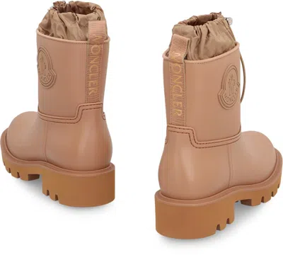 Moncler Ankle-length Waterproof Boots With Drawstring Closure In Neutral