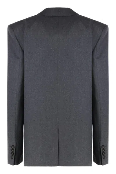 Stella Mccartney Single-breasted One Button Jacket In Gray
