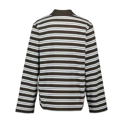 Samsoe & Samsoe Sandover Striped Long-sleeve Polo Shirt In Multi