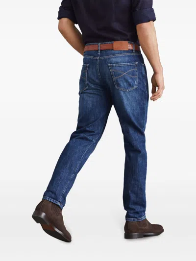 Brunello Cucinelli Distressed Denim Jeans Tears In Blue