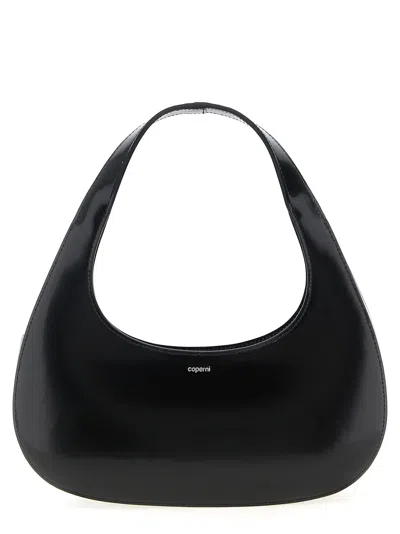 Coperni Curved Glossy Top Handle Bag In Black