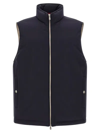 Brunello Cucinelli Gilet Imbottito In Blue