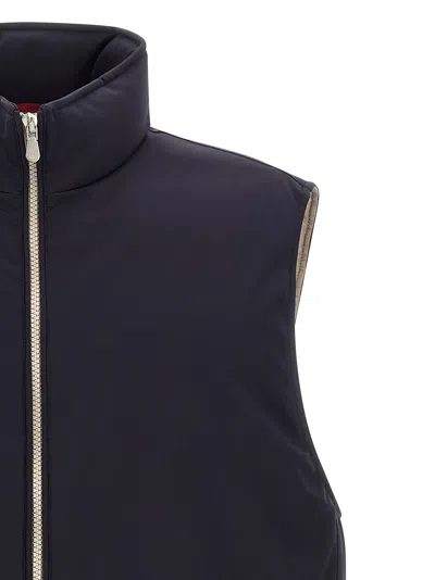 Brunello Cucinelli Gilet Imbottito In Blue