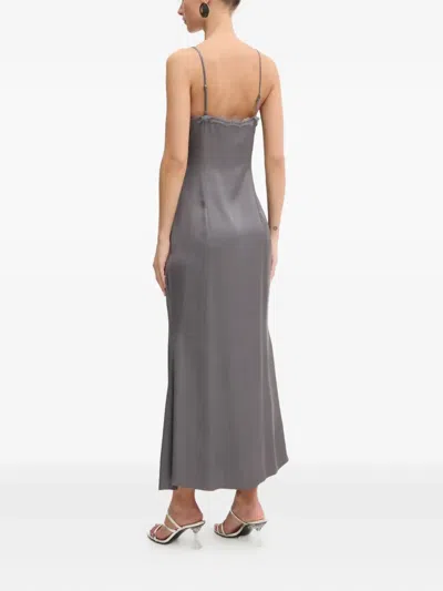 Never Fully Dressed Reha Maxi Dress In Grey In Gray