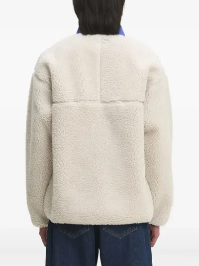 Manastash Fleece Panelled Jacket In Neutral