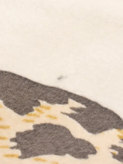 Pre-owned Hermes 2000s Jungle Love Blanket In Neutral