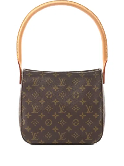 Pre-owned Louis Vuitton 2001 Looping Mm Shoulder Bag In Brown