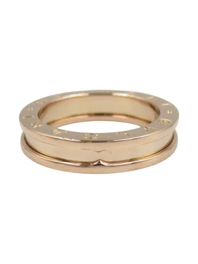 Pre-owned Bvlgari 2010s 18k Rose Gold B-zero1 Ring