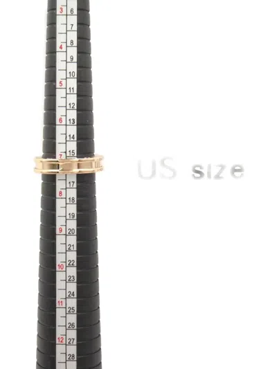 Pre-owned Bvlgari 2010s 18k Rose Gold B-zero1 Ring