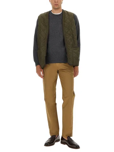 Barbour Polarquilt Zip-liner Vest In Green