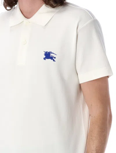 Burberry Polo Shirt With Ekd In White