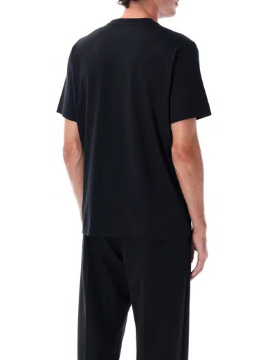 Burberry Cotton T-shirt With Knight Stamp In Black