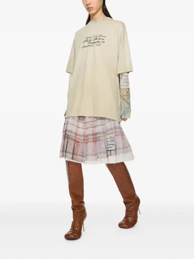 Acne Studios Graphic-print T-shirt In Neutral