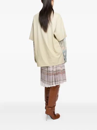 Acne Studios Graphic-print T-shirt In Neutral