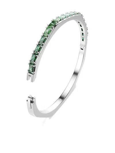 Swarovski Matrix Octogon-shape Bangle In Metallic