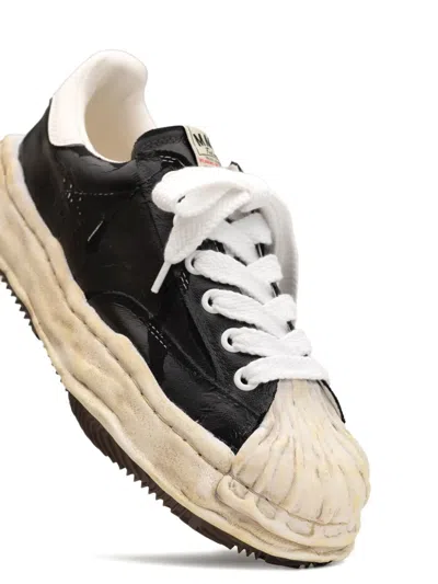 Miharayasuhiro Blakey Og Sole Film Attached Canvas Low-top Sneaker In Black