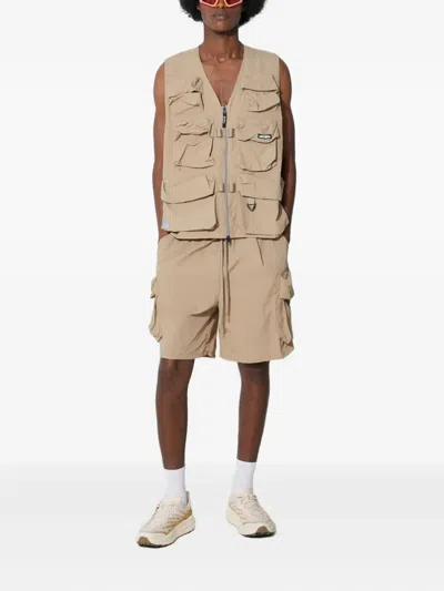 Manastash Multi-pocket Mesh-panel Vest In Neutral