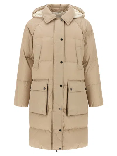 Brunello Cucinelli Shiny Zipper Pull Down Jacket