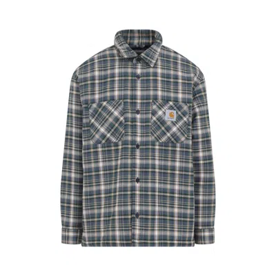Carhartt Cronyn Shirt Jacket Plaid Pattern In Gray