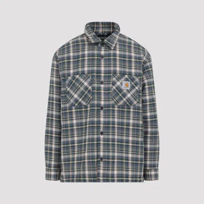 Carhartt Cronyn Shirt Jacket Plaid Pattern In Gray