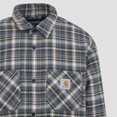 Carhartt Cronyn Shirt Jacket Plaid Pattern In Gray