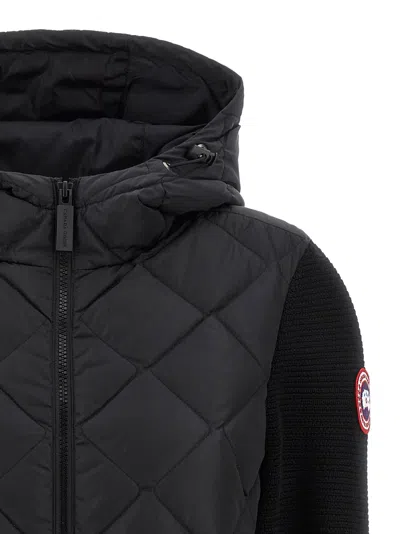 Canada Goose 'hybridge' Quilted Knit Hoody In Black